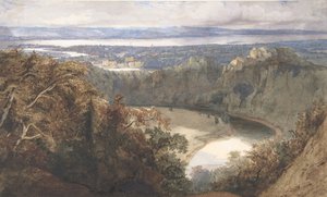 威尔士切普斯托的景色，1834年。