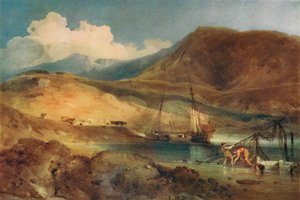 卡德·伊德里斯（Cader Idris），来自Barmouth Sands，十九世纪 作者 约翰·塞尔·科特曼