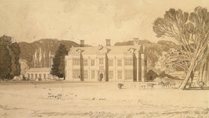 1818年，诺福克郡的Felbrigg Hall（铅笔和灰色洗纸） 作者 约翰·塞尔·科特曼