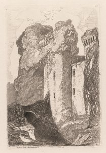 自由工作室（Liber Studiorium）：拉格兰城堡（Mongouhshire），1838年。 作者 约翰·塞尔·科特曼