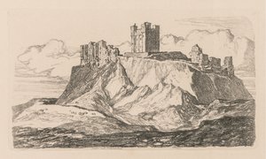 研究是免费的板30，Bambro城堡，诺森伯兰郡，1838。 作者 约翰·塞尔·科特曼
