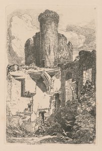 Liber Studiorum：图版 31，北威尔士康威城堡 作者 约翰·塞尔·科特曼