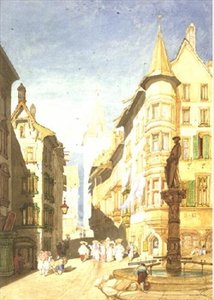 No.0944 沙夫豪森，约1820-30（纸上水彩和铅笔）。 作者 约翰·塞尔·科特曼
