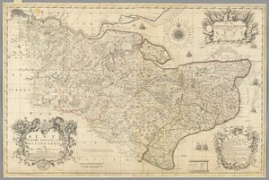 肯特郡，约翰-塞勒实际勘测和划定，约 1680 年（雕刻）