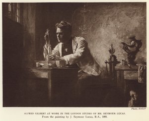 英国雕塑家阿尔弗雷德-吉尔伯特（照相凹版画） 作者 约翰·西摩（后）卢卡斯