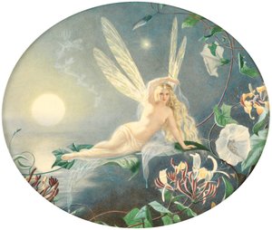 1860年，一片叶子上的仙女