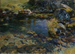 高山泳池，1907年 作者 约翰·辛格·萨金特