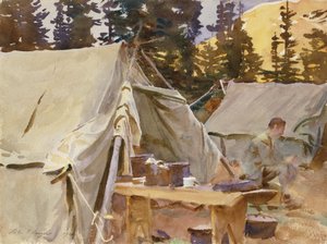1916年在O湖“哈拉营地” 作者 约翰·辛格·萨金特
