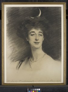 威廉·亨利的妻子Ethel Anne Priscilla，1909年第一男爵德斯伯勒（木炭纸上）