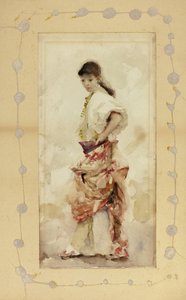 1880年以前穿着西班牙服装的女孩 作者 约翰·辛格·萨金特