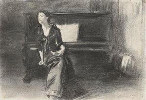 钢琴前的女士 作者 约翰·辛格·萨金特