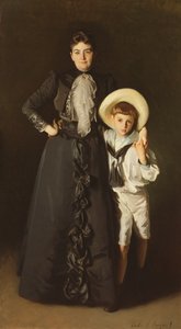 爱德华·L·戴维斯夫人和她的儿子，Livingston Davis，1890年的肖像