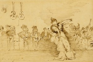 “杰拉约（El Jaleo）”之后的草图 作者 约翰·辛格·萨金特
