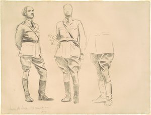 为第一次世界大战的一般官员提供的研究，1920-1922。 作者 约翰·辛格·萨金特