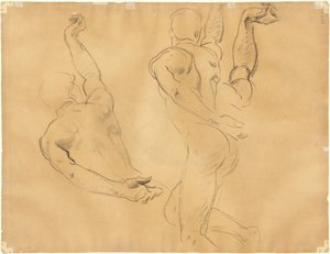 男性裸体研究[背面] 作者 约翰·辛格·萨金特