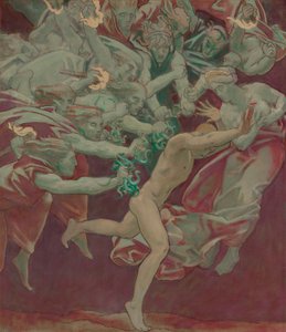 波士顿美术馆壁画研究：俄瑞斯忒斯与复仇女神 作者 约翰·辛格·萨金特