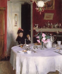 早餐桌，1884年 作者 约翰·辛格·萨金特