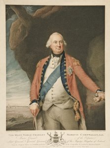最高贵的查尔斯侯爵康沃利斯，酒吧。 1798（彩刻）