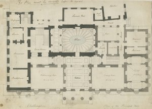 希灵顿音乐厅：钢笔和铅笔素描，[1789年]
