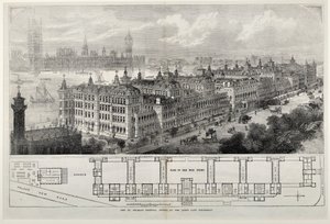 上周三，女王在1871年开设新圣托马斯医院（钢板雕刻） 作者 约翰·苏尔曼