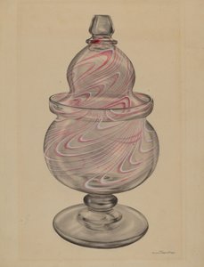 带盖糖碗，约1936年。 作者 约翰·塔伦蒂诺