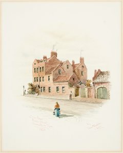 Cross House，Fenkle Street，泰恩河畔纽卡斯尔（bodycolour） 作者 约翰·蒂斯代尔