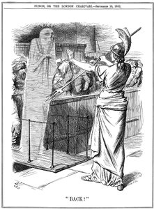 不列颠尼亚在英国港口阻止霍乱，1892年 作者 约翰·坦尼尔