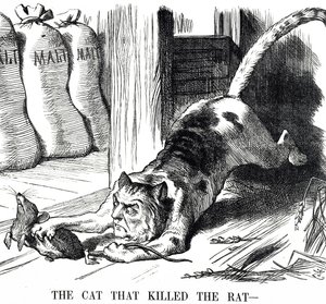 Cartoon commenting on the abolishing of Malt Tax in 1880 作者 约翰·坦尼尔