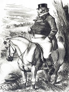 Cartoon depicting John Bull watching Autumn manoeuvres 作者 约翰·坦尼尔