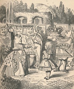 她的头掉了！爱丽丝与红皇后，1889年 作者 约翰·坦尼尔