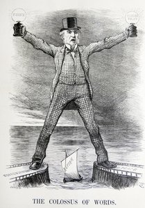 描绘威廉·尤尔特·格莱斯顿 (William Ewart Gladstone) 和本杰明·迪斯雷利 (Benjamin Disraeli) 的政治讽刺作品 作者 约翰·坦尼尔