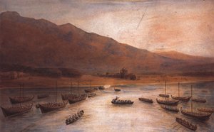 1809 年在哈伊马角登陆的英国军队，J. Thirtle 摄