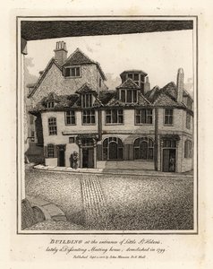 Building at the entrance of Little St Helens, lately a Dissenting Meeting House, demolished in 1799 作者 约翰·托马斯·史密斯