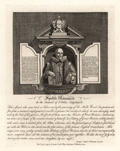 约翰·斯皮德 (John Speed) 的纪念碑，位于 Cripplegate 的圣吉尔斯 (St Giles) 圣坛 作者 约翰·托马斯·史密斯