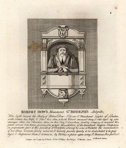 位于 Adgate 的 St Botolph 的商人泰勒和慈善家罗伯特·道的纪念碑 作者 约翰·托马斯·史密斯