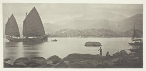 一艘广州贸易船，约1868年。 作者 约翰汤姆森