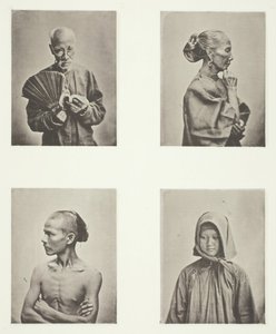 四个头像，劳工阶层的类型，约1868年。