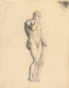 裸体男性（古典）右侧（与 1938.280 相同） 作者 约翰·特伦布尔