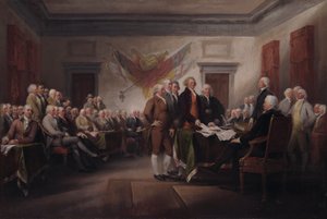 独立宣言》，1776 年 7 月 4 日。 作者 约翰·特伦布尔