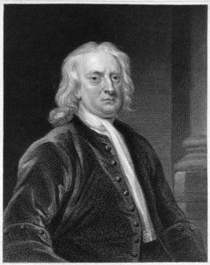 艾萨克·牛顿爵士（1642-1727）的肖像，由Edward Scriven（1775-1841）雕刻