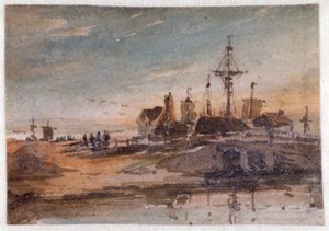 海岸景象》，约1798-1842年。     