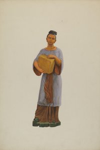 茶叶店图，约1938年。 作者 约翰·W·凯莱赫