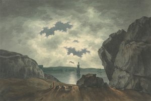 月光下的海湾风光 作者 约翰·沃威克·史密斯