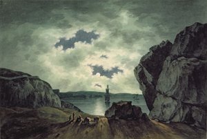 月光下的海湾景色 作者 约翰·沃威克·史密斯