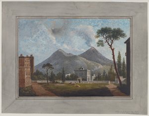 波蒂奇附近的圣乔治村，c.1781（纸上水彩、水粉、铅笔和阿拉伯胶） 作者 约翰·沃威克·史密斯