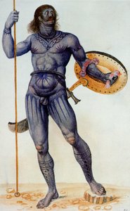 Pictish人拿着盾 作者 约翰怀特