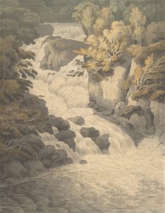 1791年6月30日，苏格兰因维拉雷的阿雷河瀑布。 作者 约翰·怀特·雅培