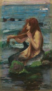 美人鱼，1892年 作者 约翰·威廉姆·沃特豪斯