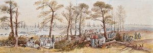 纳尔根岸上舰队的船员和水手，1855年 作者 约翰·威尔逊·卡迈克尔