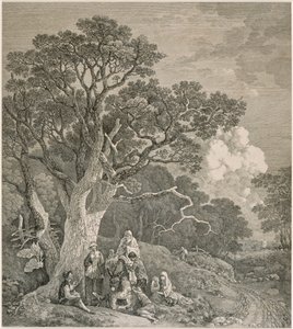 树林中的吉普赛人，出自托马斯-庚斯博罗之手，约1740-1780。 作者 约翰·伍德